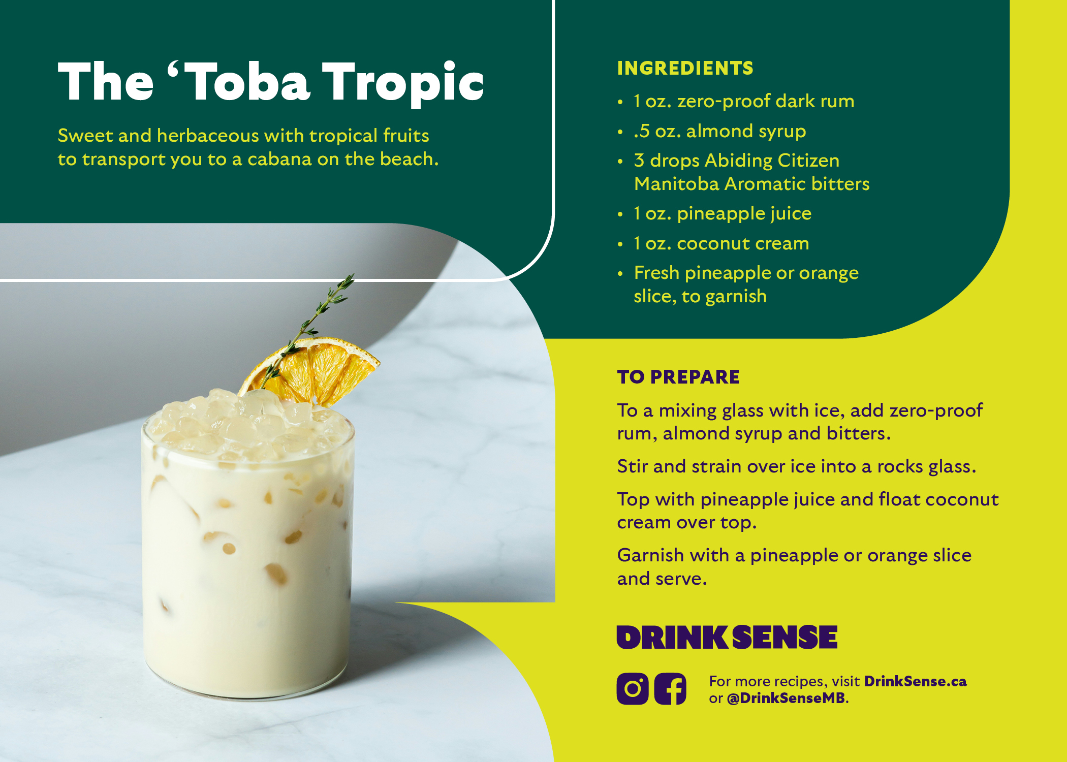 Toba Tropic Mocktail Recipe