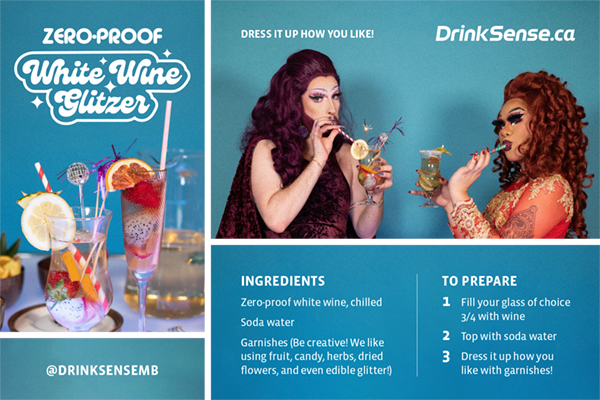 Zero-proof White Wine Glitzer Recipe